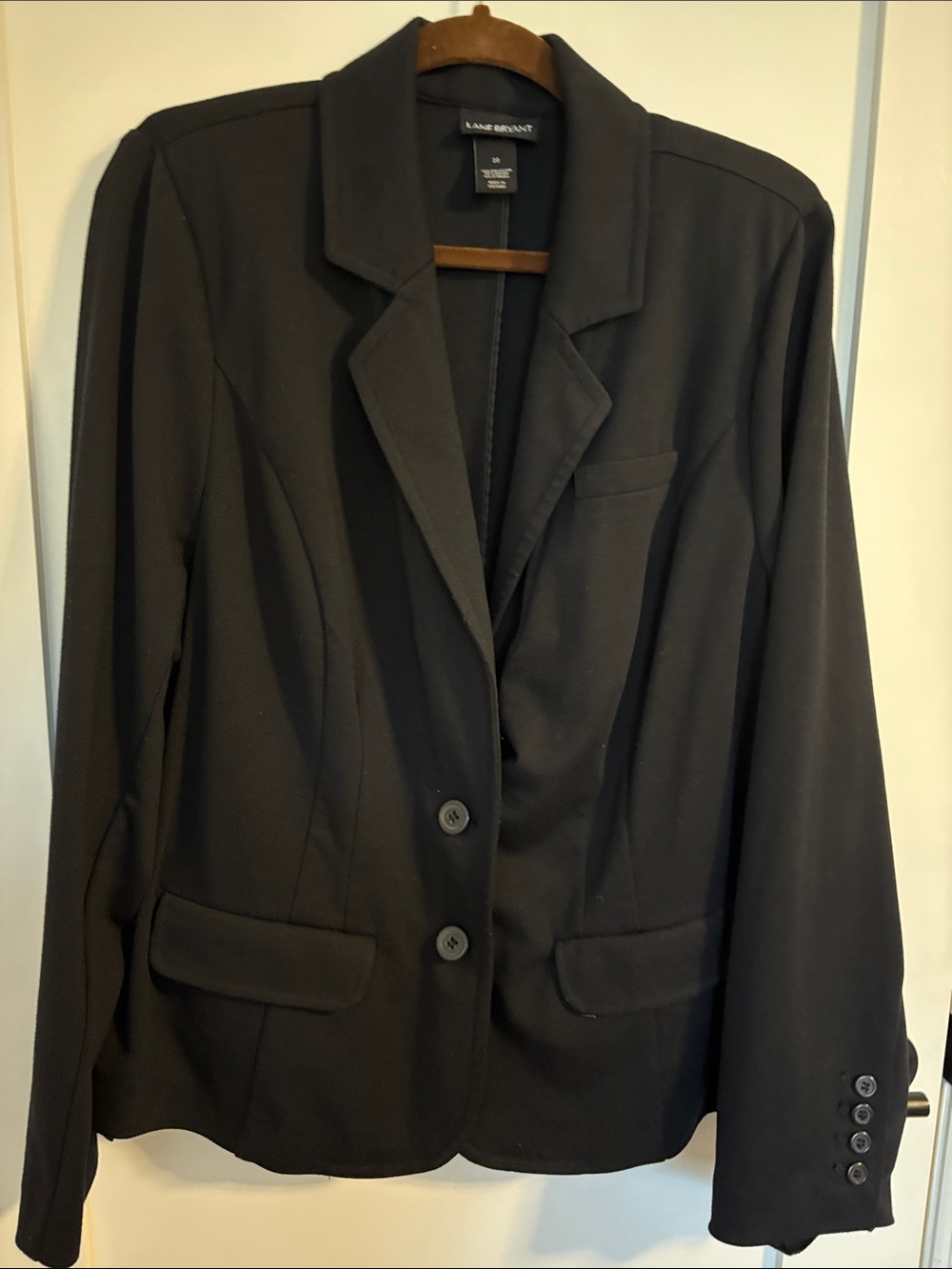 Lane Bryant Black Tailored Two-Button Blazer. 22 Women’s Plus.
